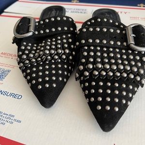 Jeffrey Campbell Free People studded fringe mules